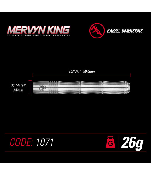 MERVYN KING (The King) Steeldarts Silver