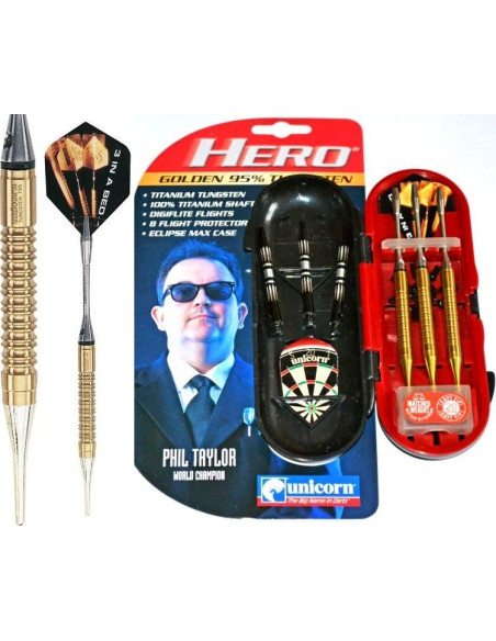 Unicorn PHIL TAYLOR Golden 95% soft darts 16g