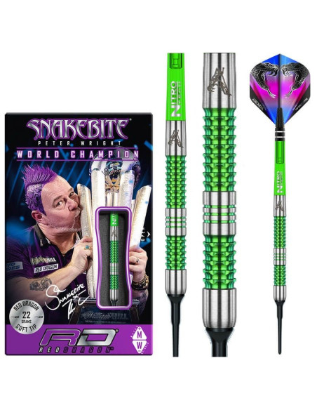 PETER WRIGHT Snakebite Mamba Softdarts 22g Red Dragon