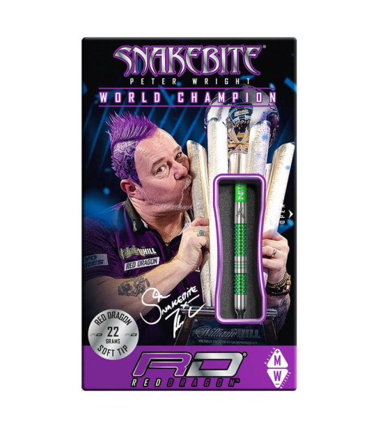 PETER WRIGHT Snakebite Mamba Softdarts 22g Red Dragon