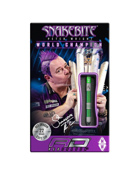 PETER WRIGHT Snakebite Mamba Softdarts 22g Red Dragon
