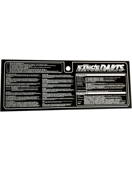 Plexi game instructions English - Kings Dart