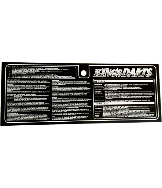 Plexi game instructions English - Kings Dart