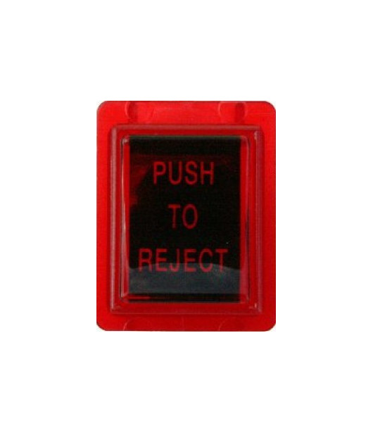 Coin return button push to reject